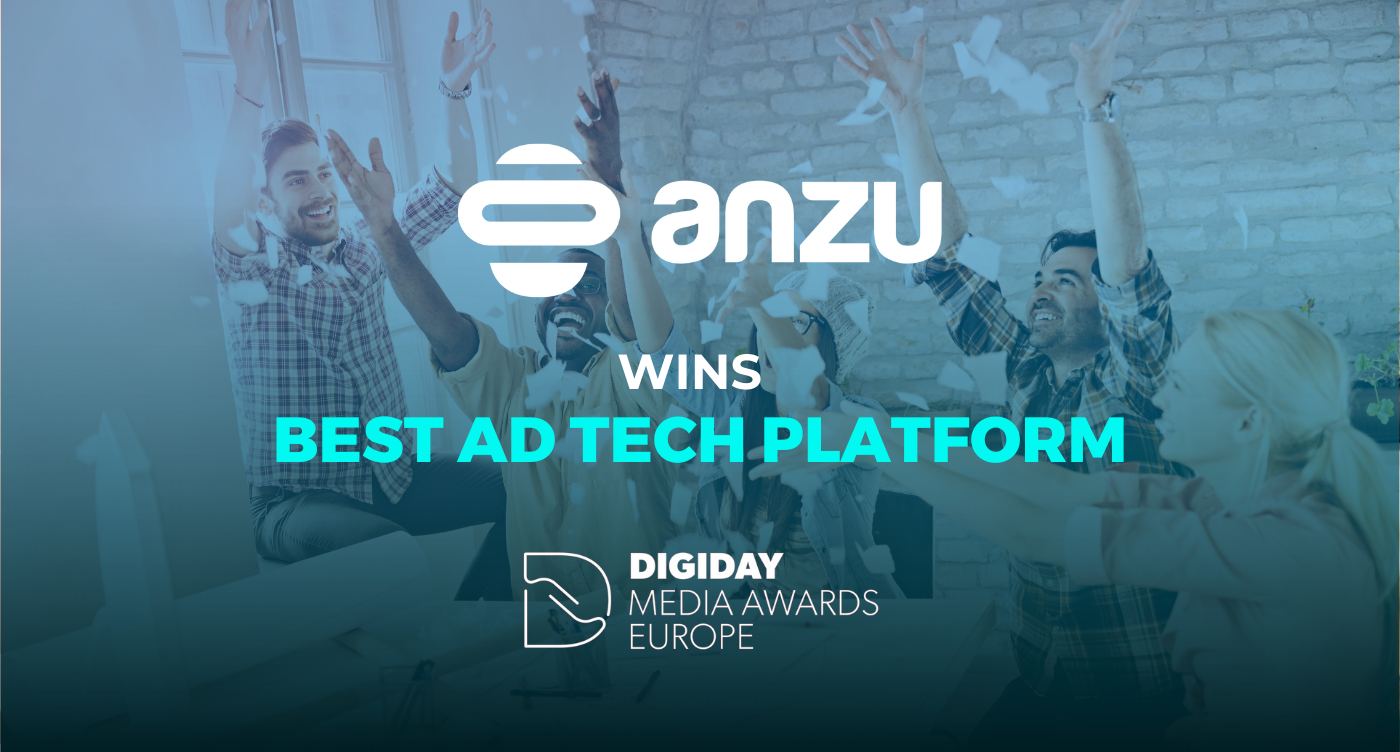 Anzu Named Best Ad Tech Platform at the Digiday Media Awards Europe